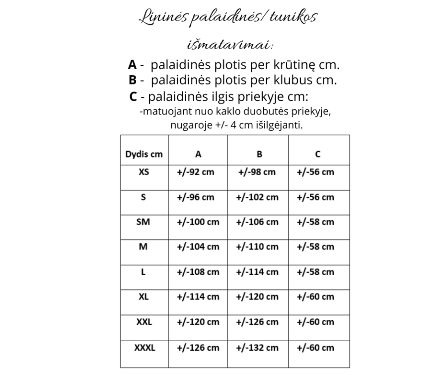 Balta lininė palaidinė/tunika "Gamtos motyvas".